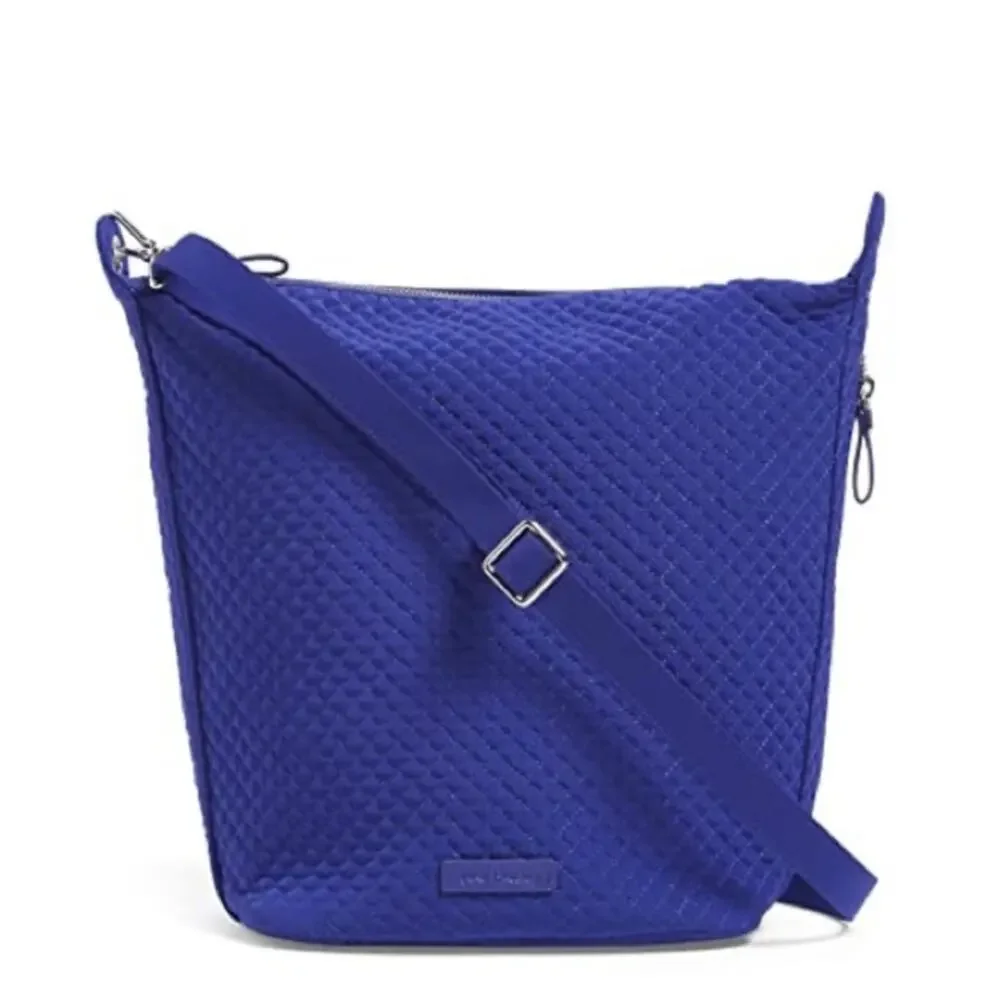 Vera Bradley Carson Hobo Bag In Gage Blue Microfiber New With Tags